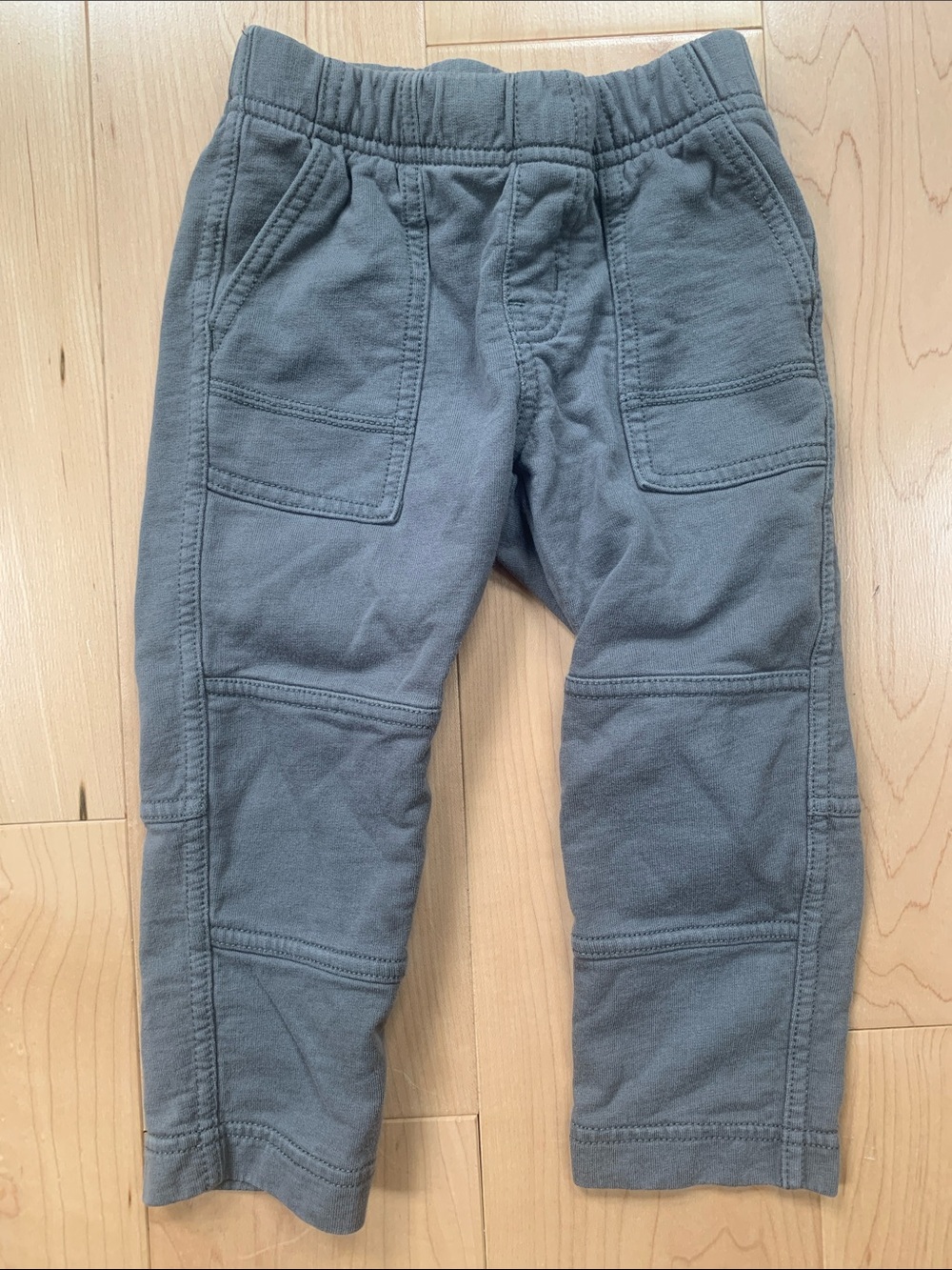 Tea Collection Kids Gray/green Pull-On Knit Pants size 2T
